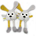 Doudou lapin gris jaune