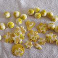 perles en fimo jaune