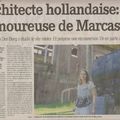 La Province - 12 juin 2012 - Architecte hollandaise "Amoureuse de Marcasse"