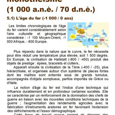 LA NAISSANCE DU MONOTHEISME (1 000 a.n.è. / 70 d.n.è.)