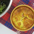 Clafoutis de petits pois, Boursin, jambon