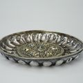 Small candy bowl with pomegranates from the Lüneburg Council Silver, Peter I Kule, Hans Kule, 1560, Lübeck
