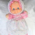 Poupée Doudou Puffalump Toile Parachute Rose Blanc Visage Plastique Fisher Price