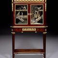 A French late 19th century ormolu-mounted mahogany, satiné and Coromandel lacquer bonheur du jour