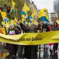 Manifestation pour la libération d'Ocalan et le droit des kurdes à Francfort sur le Main