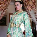 Caftan marocain vert de mariée 2014