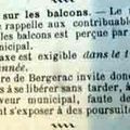 1929 : LA TAXE SUR LES BALCONS .... AH CYRANO ......