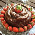 Un Royal au chocolat pour grande princesse, déco fraises !