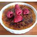 Crème brulée vanille framboise