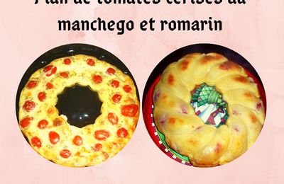 Flan de tomates cerises au manchego et romarin