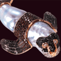 Mario Buzzanca. Sea Lion brooch set with pearls and diamonds