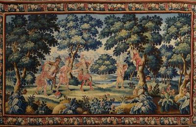 Tapisserie en soie et fils d’argent, Aubusson, début du XVIIIe siècle
