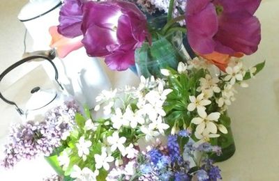 Petits bonheurs: fleurs, DIY et Toile de Jouy