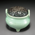 A Longquan celadon tripod censer, Ming dynasty (1368-1644)