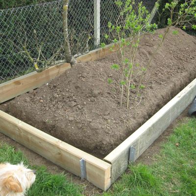 Un rectangle de jardin, fait maison