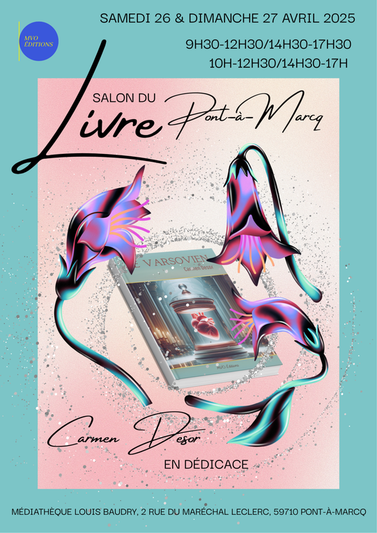 Salon du Livre de Pont-à-Marcq les 26 et 27 avril 20255