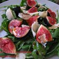 salade de roquette aux figues et au parmesan