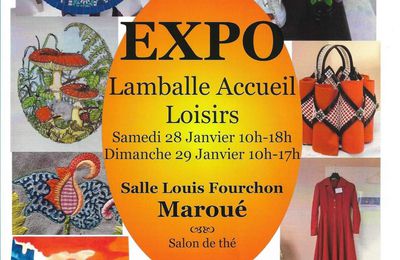Expo les 28 et 28 Janvier 2023 exceptionnellement à Maroué près du stade.