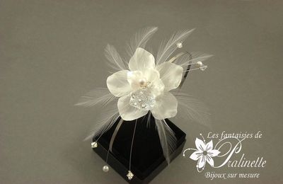 Accessoires de coiffures mariage, headband, fascinator... aux couleurs poudrées et corail !