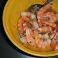 Crevettes marinées d'un soir d'été