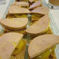 bouchées de foie gras à la mangue caramélisée