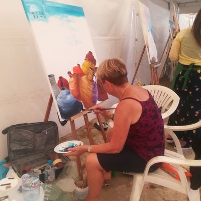 Les ateliers artistiques étaient installés au