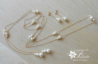 Collier écharpe en plaqué-or pour robe de mariée dos nu !