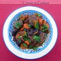 Tajine de joues de veau à l'orange/pruneaux/carottes