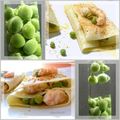 LASAGNE LEGERE AUX CREVETTES ET PETITS POIS, Vinaigrette gingembre/citron