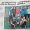 les benjamines championnes de l'Orne de Hand