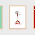 Affiches minimalistes, "the shining", "Carrie",