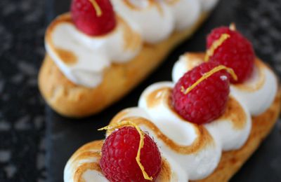 Éclairs Lemon Curd Meringués pour ma St Valentin