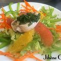 SALADE D'AGRUMES AUX OEUFS POCHES