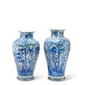 Two large blue and white baluster vases, Qing dynasty, Kangxi period (1662-1722)