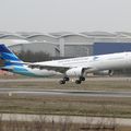 Aéroport: Toulouse-Blagnac(TLS-LFBO): Garuda Indonesia: Airbus A330-343: PK-GPZ: F-WWCY: MSN:1698. Prermier Vol.