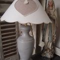 Pied de lampe Ancien abat-jour Coeur