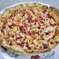 Tarte en rosettes, pommes-framboises **