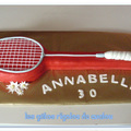 Gâteau "Raquette de Badminton"