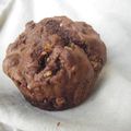 Muffins chocolat - éclats de nougatine au sésame