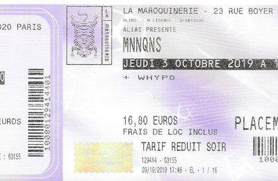 MNNQNS / We Hate You Please Die - Jeudi 3 Octobre 2019 - Maroquinerie (Paris)