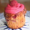 Cupcake chocolat blanc framboises