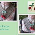 Col au crochet cerise