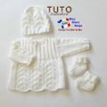PATRON tricot bb FACILE et PREMA modele layette bébé et patron a tricoter Explications tuto brassière, bonnet, chaussons et Reborn
