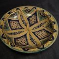 Plat Marocain Ghotar Céramique Maroc Fin XIXème / Début XXème Faïence Morocco ceramic
