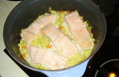 Chou vert au saumon frais