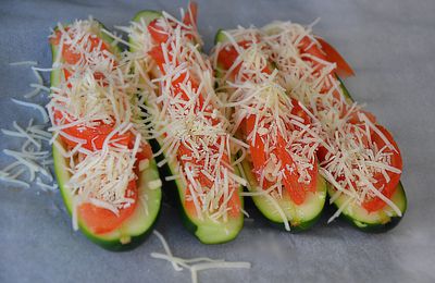 Courgettes façon pizza