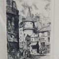 Gravure de Ch. Nollet - Paris " Rue des mauvais garçons" 