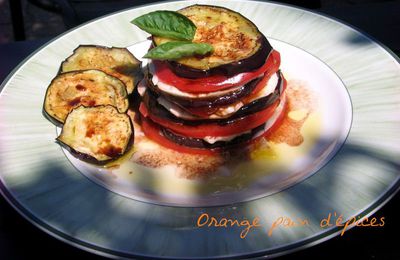 Millefeuille d'aubergines et mozzarella