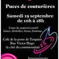 Puces de couturières le 19 septembre au café de la poste de Tergnier