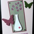 Carte artisanale avec bouquet de tulipe pour la fête des mères